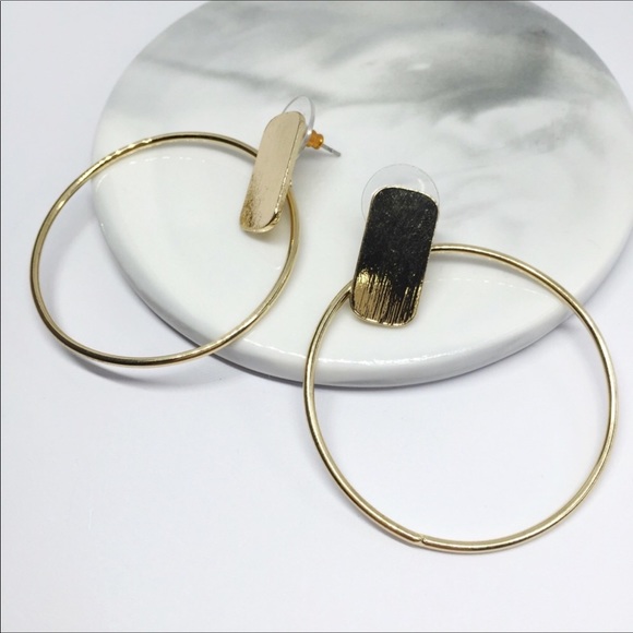 Anthropologie Golden Drop Earrings - Picture 2 of 3